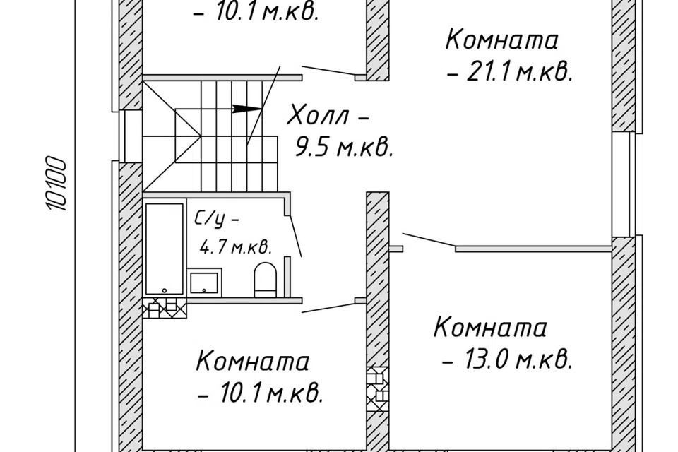 Проект дома О-2-23 из материала Газосиликатные блоки площадью
       185,6 м²,
       4 спальни,
       2 этажа