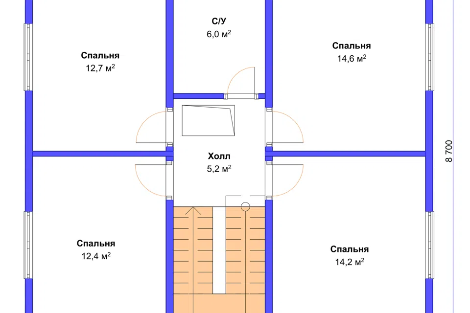 Проект дома Ф-7-25 из материала SIP-панели площадью
       136 м²,
       5 спален,
       2 этажа