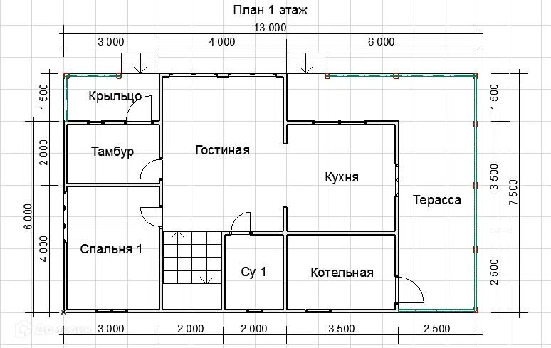 Проект дома ДК-131 из материала Каркасный дом площадью
166,5 м²,
4 спальни,
2 этажа
