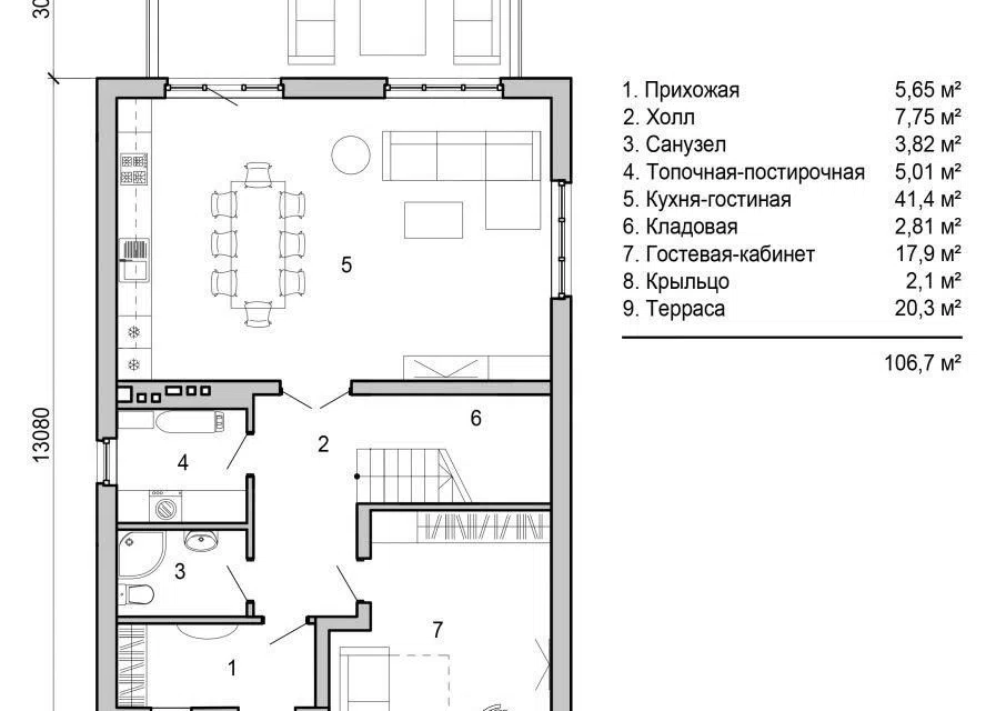 Проект дома Проект №254 из материала Газобетонные блоки площадью 
       172 м²,
       4 спальни,
       2 этажа
