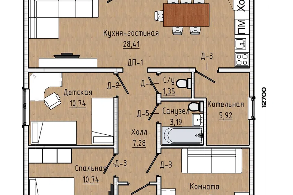 Проект дома Ильинский хутор из материала Каркасный дом площадью
       107,5 м²,
       3 спальни,
       1 этаж