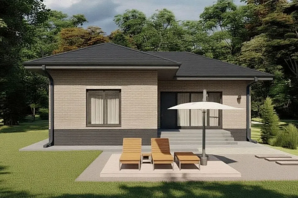 Проект дома Райт-Т из материала Кирпич площадью
135 м²,
3 спальни,
1 этаж