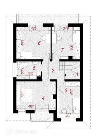 Проект дома Апатит из материала Газобетонные блоки площадью
202 м²,
4 спальни,
2 этажа