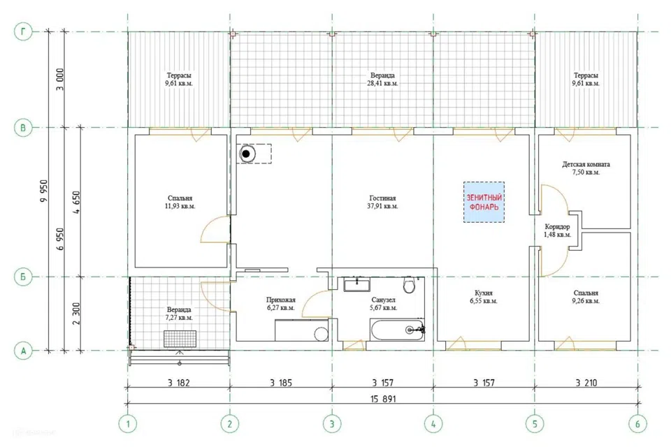 Проект дома Скаут 87 из материала Каркасный дом площадью
       141,5 м²,
       3 спальни,
       1 этаж