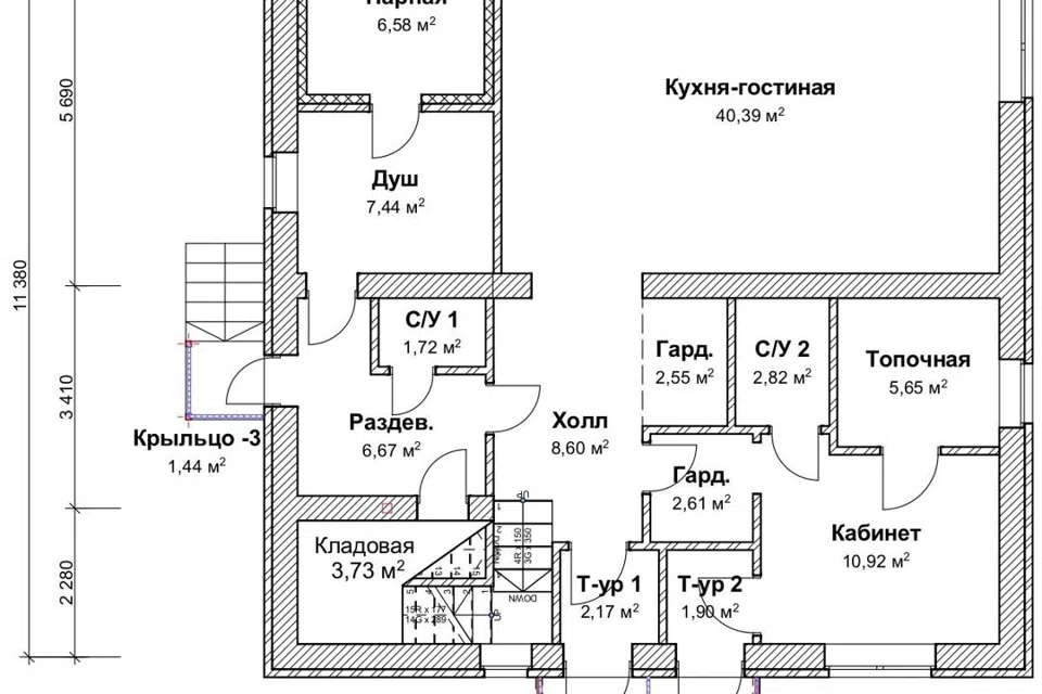 Проект дома ДГ 082 из материала Керамические блоки площадью
       233,48 м²,
       3 спальни,
       2 этажа