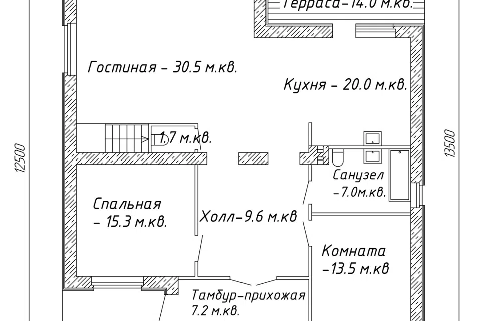 Проект дома Н-2-23 из материала Газосиликатные блоки площадью
       116 м²,
       2 спальни,
       1 этаж