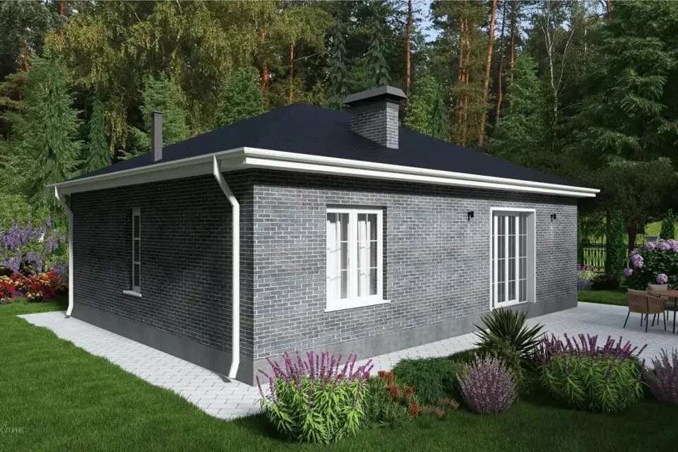 Проект дома 1 из материала Кирпич площадью 
       95 м²,
       3 спальни,
       1 этаж