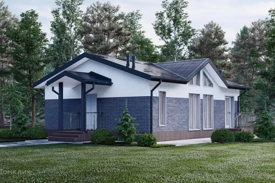 Проект дома Верджиния из материала Газосиликатные блоки площадью
80 м²,
3 спальни,
1 этаж