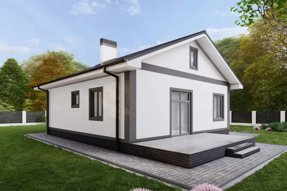 Проект дома Проект 150 из материала Кирпич площадью
81,61 м²,
3 спальни,
1 этаж