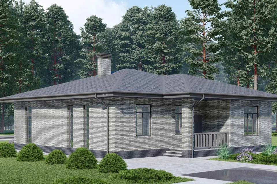 Проект дома АП 9 из материала Кирпич площадью
       126 м²,
       4 спальни,
       1 этаж