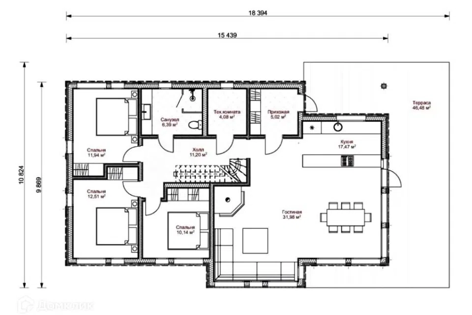 Проект дома Каркасный дом FIN КП-04 из материала Каркасный дом площадью
180 м²,
4 спальни,
2 этажа