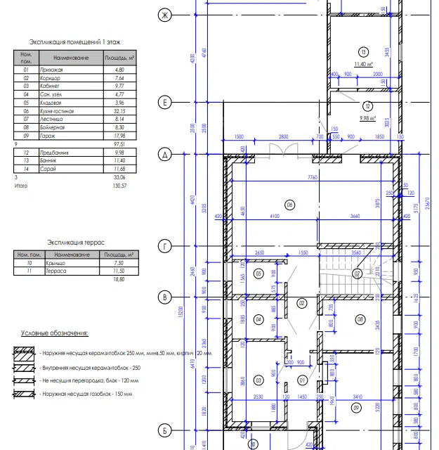Проект дома Проект 52 из материала Кирпич площадью
219,48 м²,
5 спален,
2 этажа