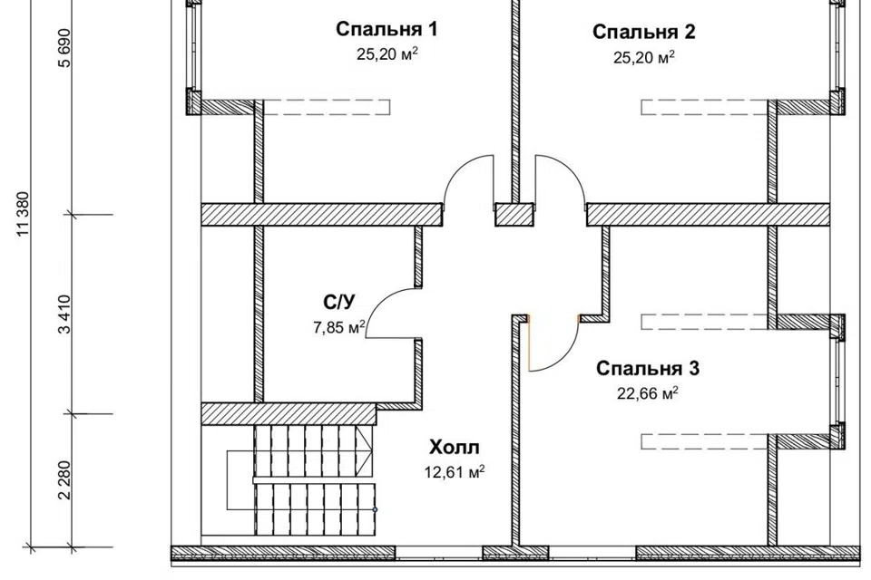 Проект дома ДГ 082 из материала Керамические блоки площадью
       233,48 м²,
       3 спальни,
       2 этажа