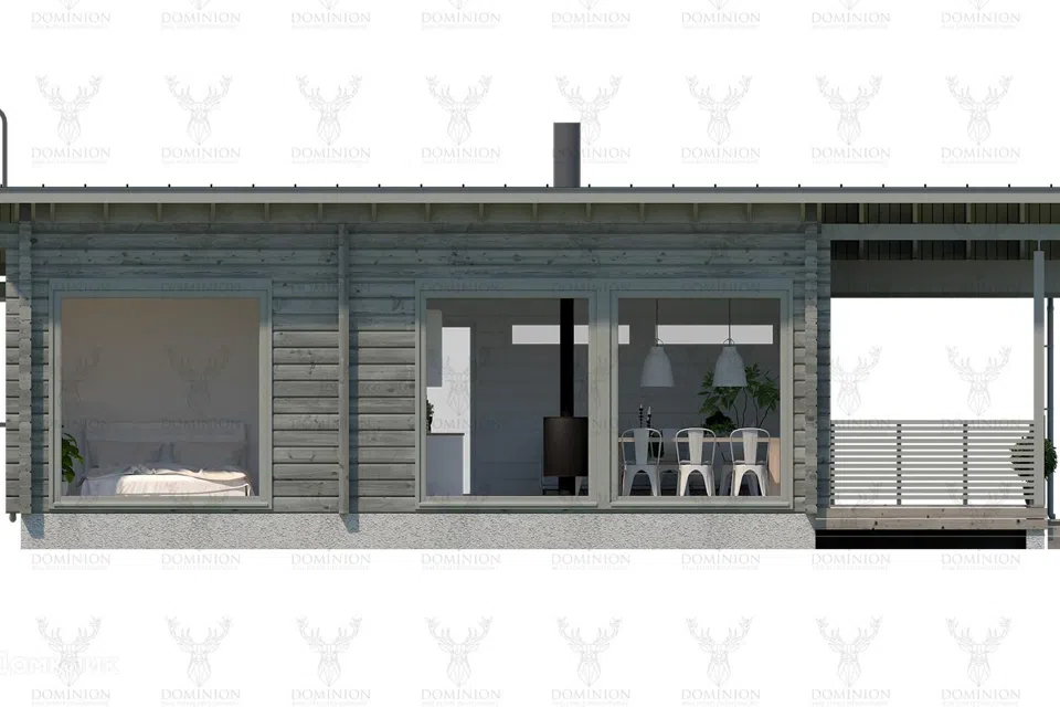 Проект дома "Айли" из материала Каркасный дом площадью
64 м²,
2 спальни,
1 этаж