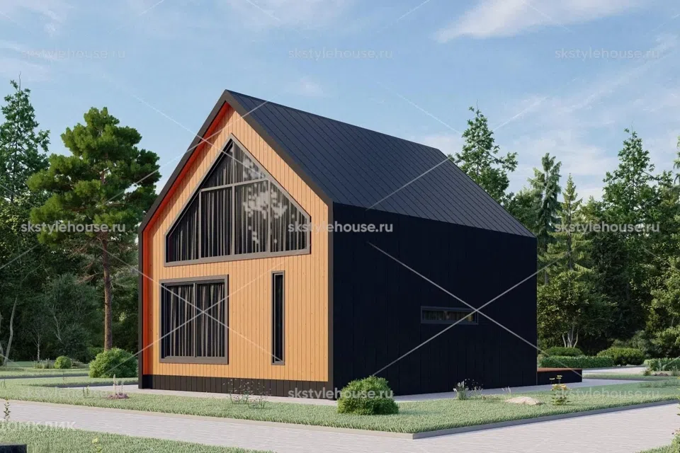 Проект дома Каркасный дом BARN PANORAMA из материала Каркасный дом площадью
76 м²,
2 спальни,
2 этажа