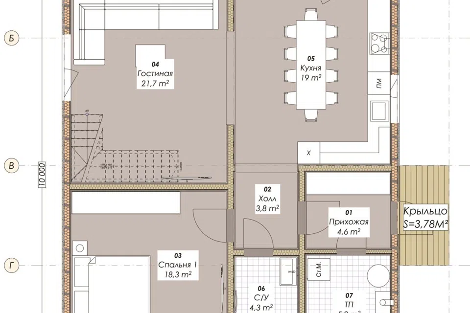 Проект дома МОККО из материала Каркасный дом площадью
151,5 м²,
4 спальни,
2 этажа