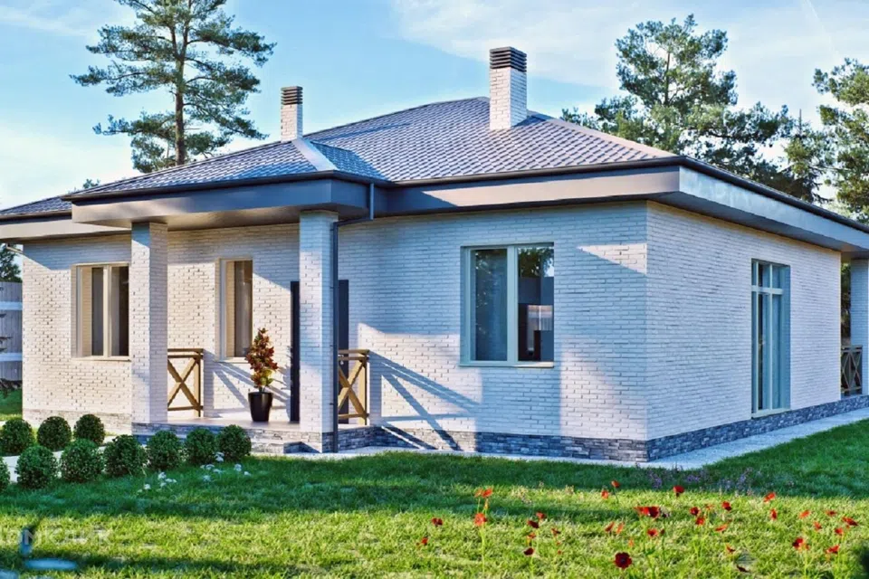 Проект дома Медовик из материала Кирпич площадью 
       117 м²,
       3 спальни,
       1 этаж