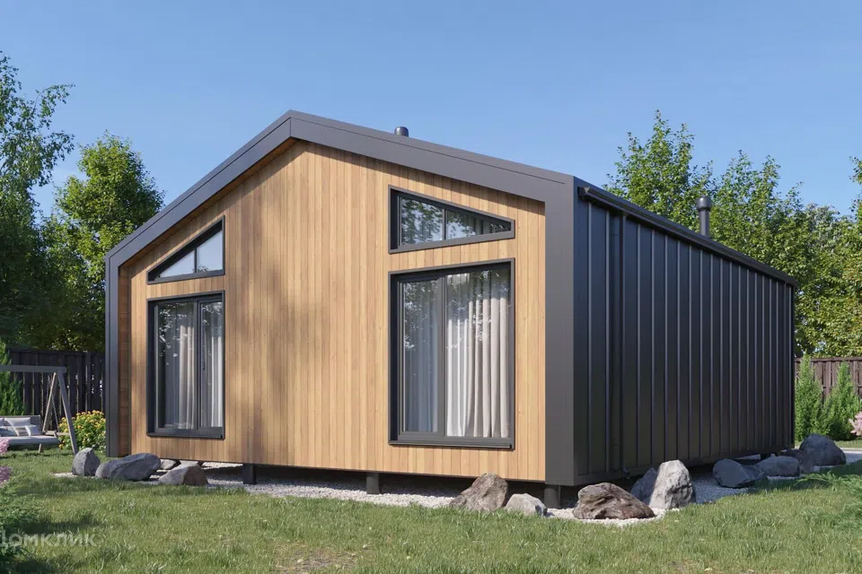 Проект дома BarnHouse 65 из материала Каркасный дом площадью
       65 м²,
       2 спальни,
       1 этаж