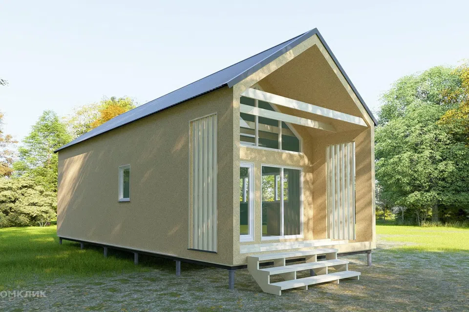 Проект дома TinyHaus К77 (лофт) из материала Каркасный дом площадью
68 м²,
2 спальни,
2 этажа