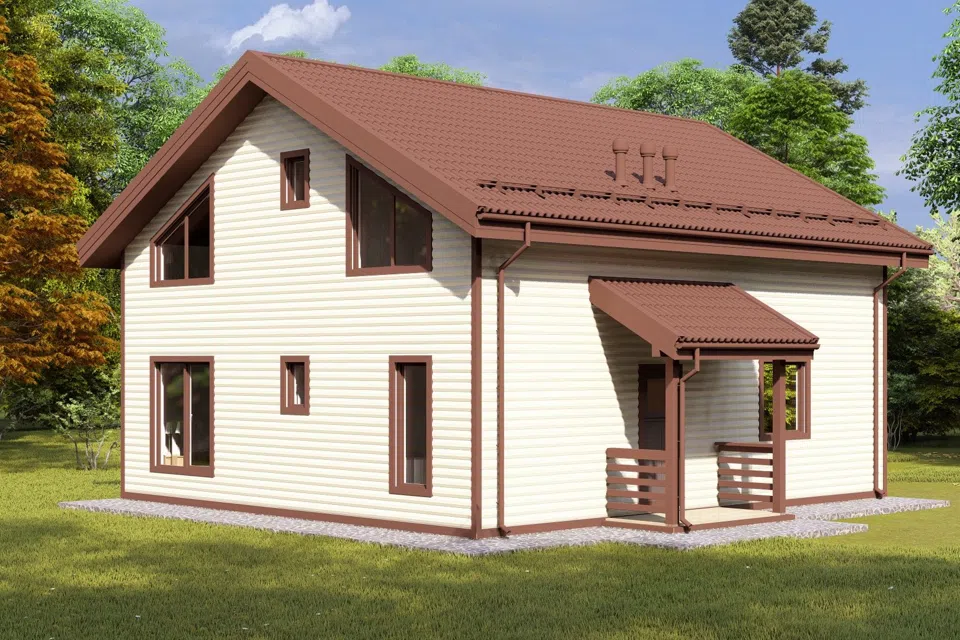 Проект дома МОККО из материала Каркасный дом площадью
151,5 м²,
4 спальни,
2 этажа