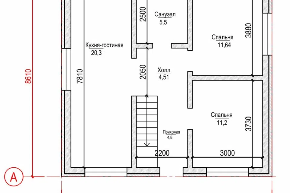 Проект дома Проект Удобный 92 из материала Газобетонные блоки площадью
91,8 м²,
2 спальни,
2 этажа
