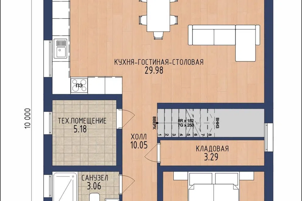 Проект дома Форос из материала Газосиликатные блоки площадью
160 м²,
4 спальни,
2 этажа