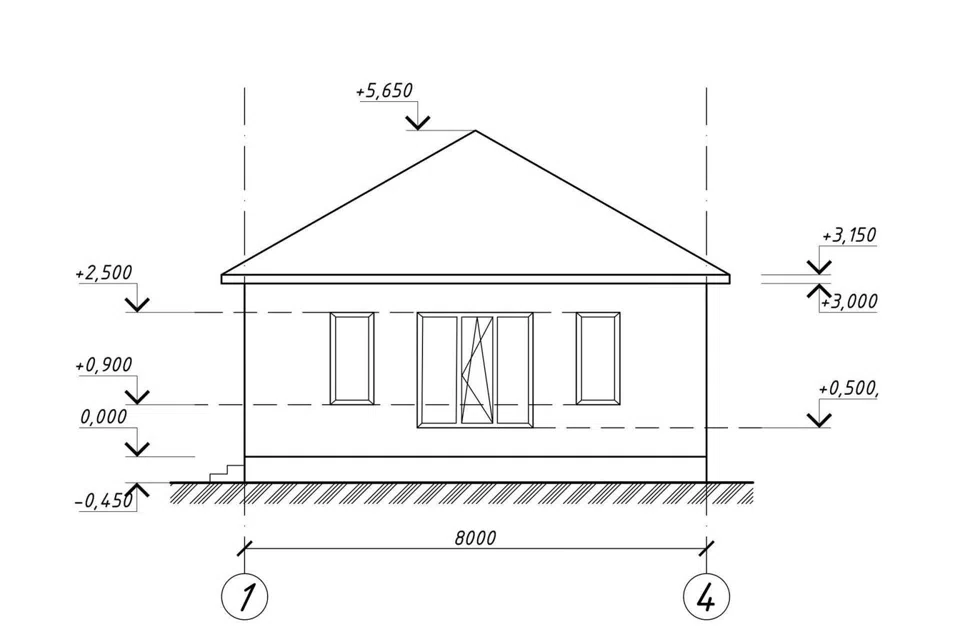 Проект дома Проект-8 из материала Кирпич площадью
       83,1 м²,
       3 спальни,
       1 этаж