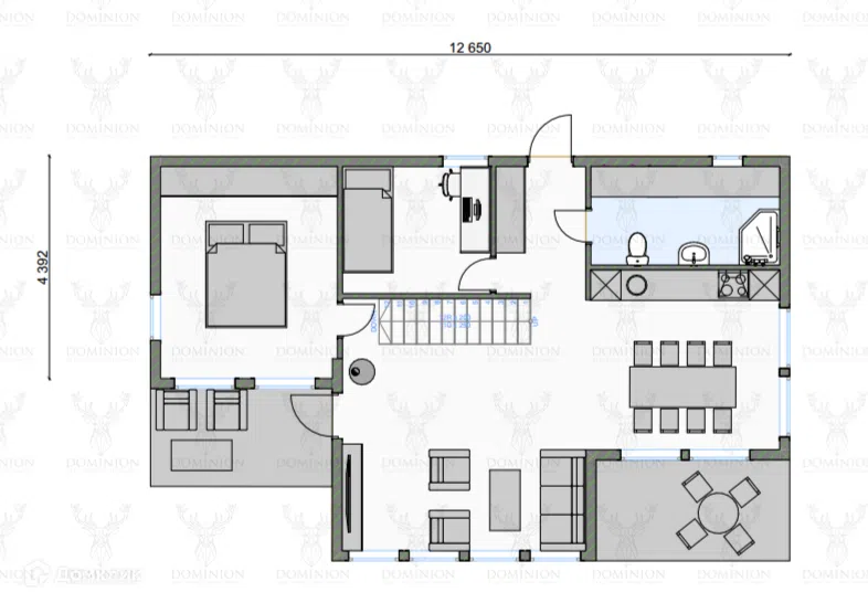 Проект дома Брайтон из материала Каркасный дом площадью
110 м²,
4 спальни,
2 этажа