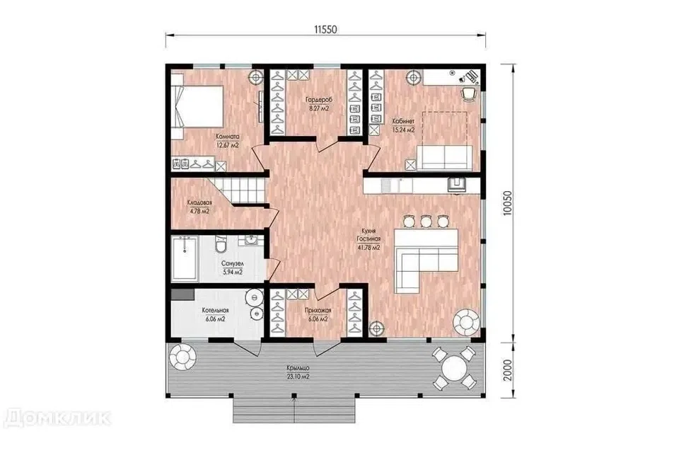 Проект дома Комфорт из материала Каркасный дом площадью
       230 м²,
       3 спальни,
       2 этажа