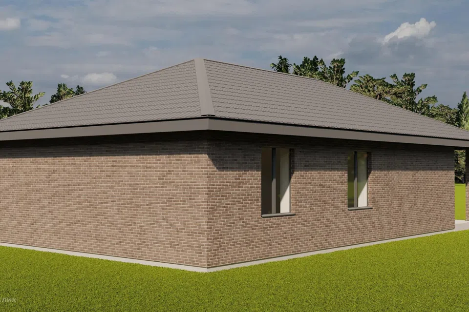 Проект дома Brick -1 из материала Кирпич площадью
       117,7 м²,
       3 спальни,
       1 этаж