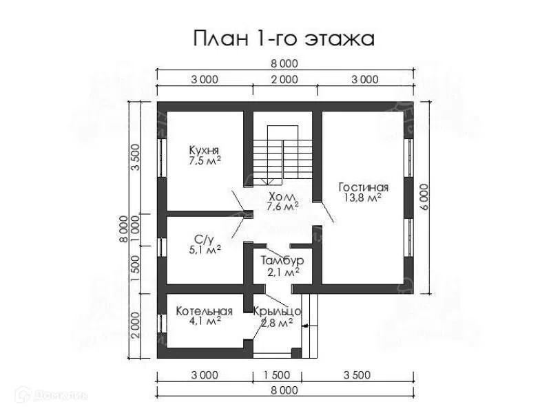 Проект дома Дом из газобетона по проекту ДП7 из материала Газобетонные блоки площадью
       74 м²,
       3 спальни,
       2 этажа