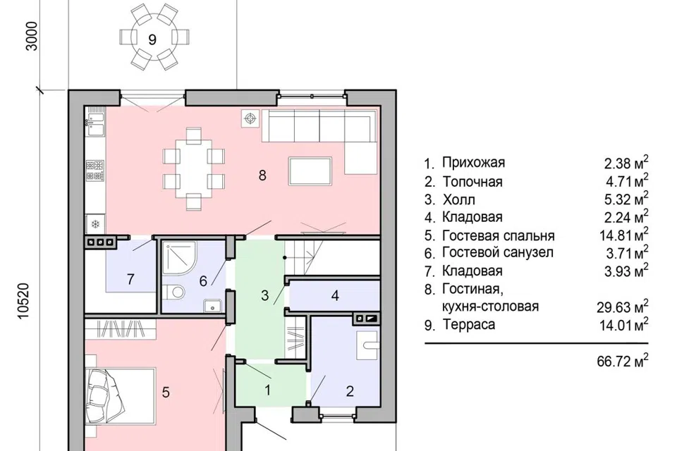 Проект дома Проект №303-1 из материала Газобетонные блоки площадью 
       137 м²,
       4 спальни,
       2 этажа