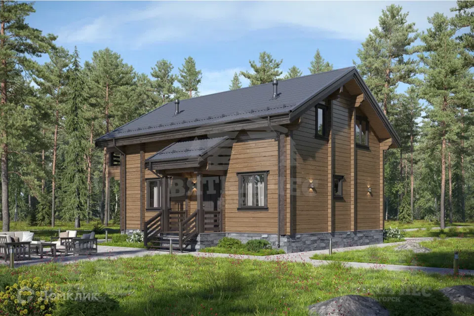 Проект дома Курбатово из материала Клееный брус площадью
       160 м²,
       4 спальни,
       2 этажа