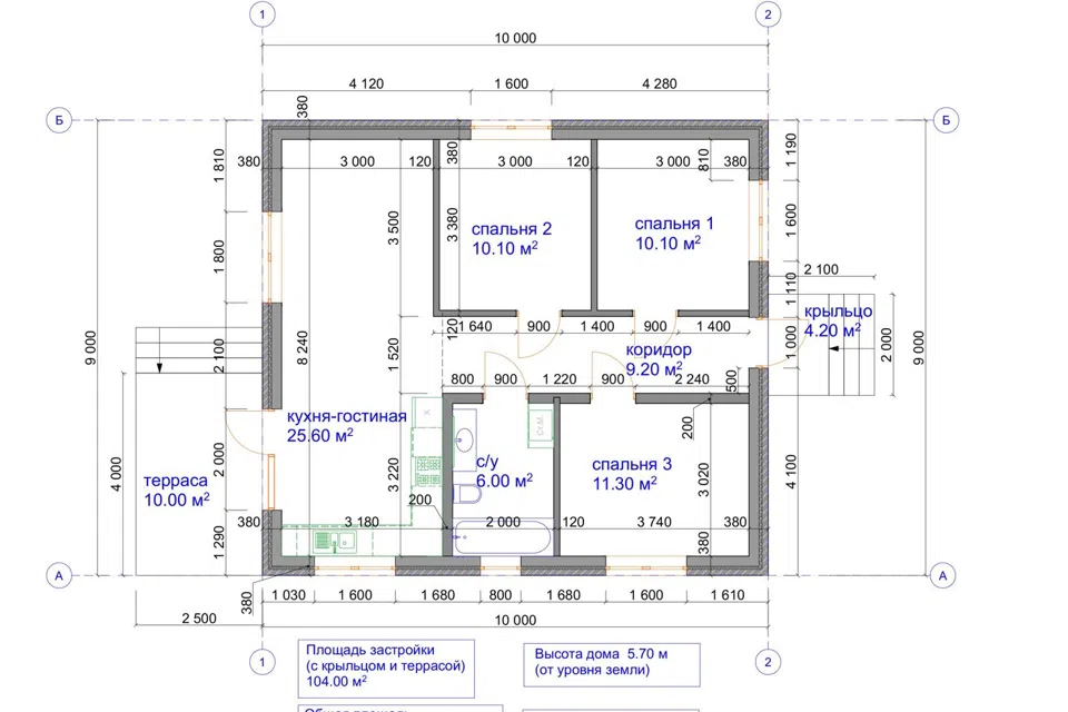 Проект дома салима из материала Кирпич площадью
82 м²,
3 спальни,
1 этаж