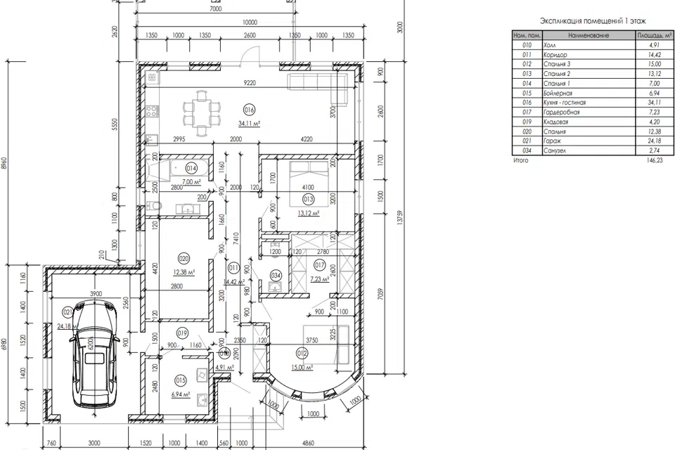 Проект дома Проект 129 из материала Кирпич площадью
122,05 м²,
4 спальни,
1 этаж