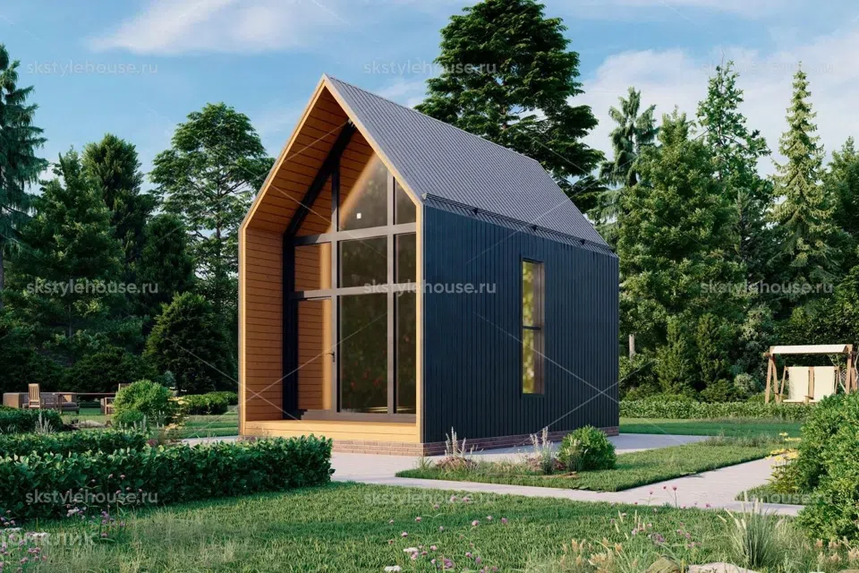 Проект дома Каркасный дом BARN MINI из материала Каркасный дом площадью
20 м²,
1 спальня,
2 этажа