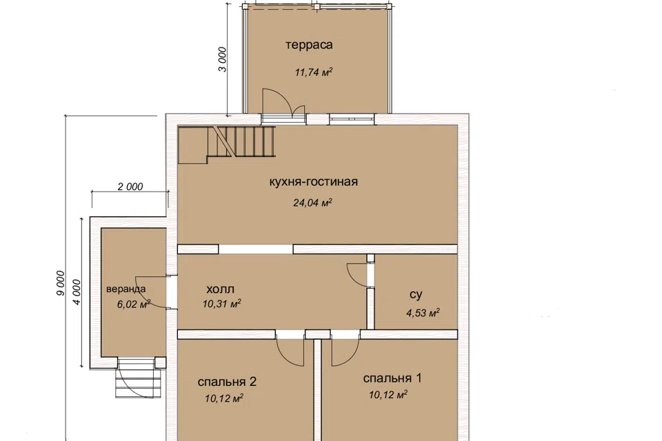 Проект дома КД-31/4 из материала Каркасный дом площадью 
       134,4 м²,
       5 спален,
       2 этажа