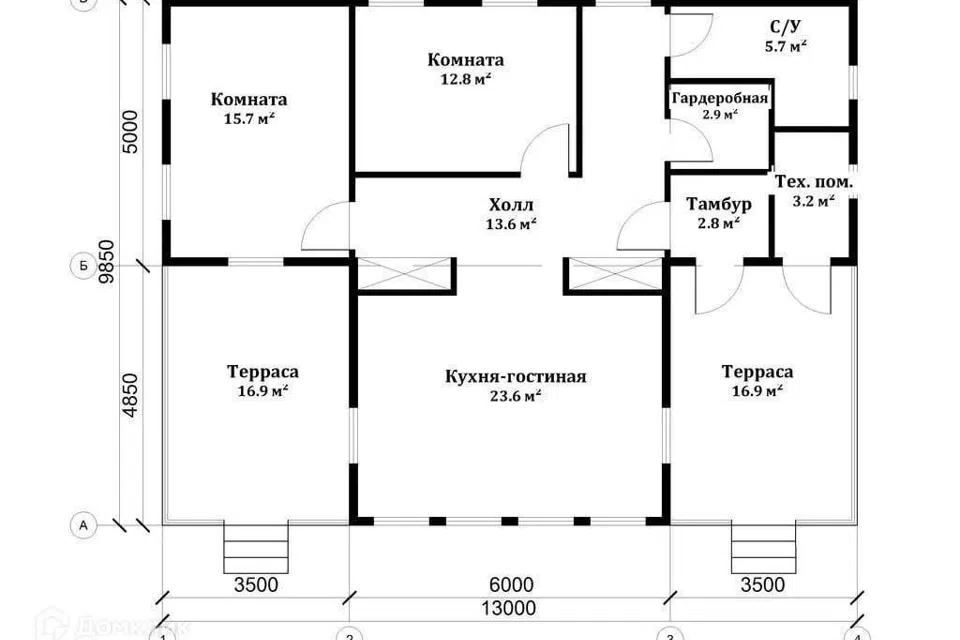 Проект дома Каркасный дом СКАНДИ КО-07 из материала Каркасный дом площадью
78 м²,
2 спальни,
1 этаж