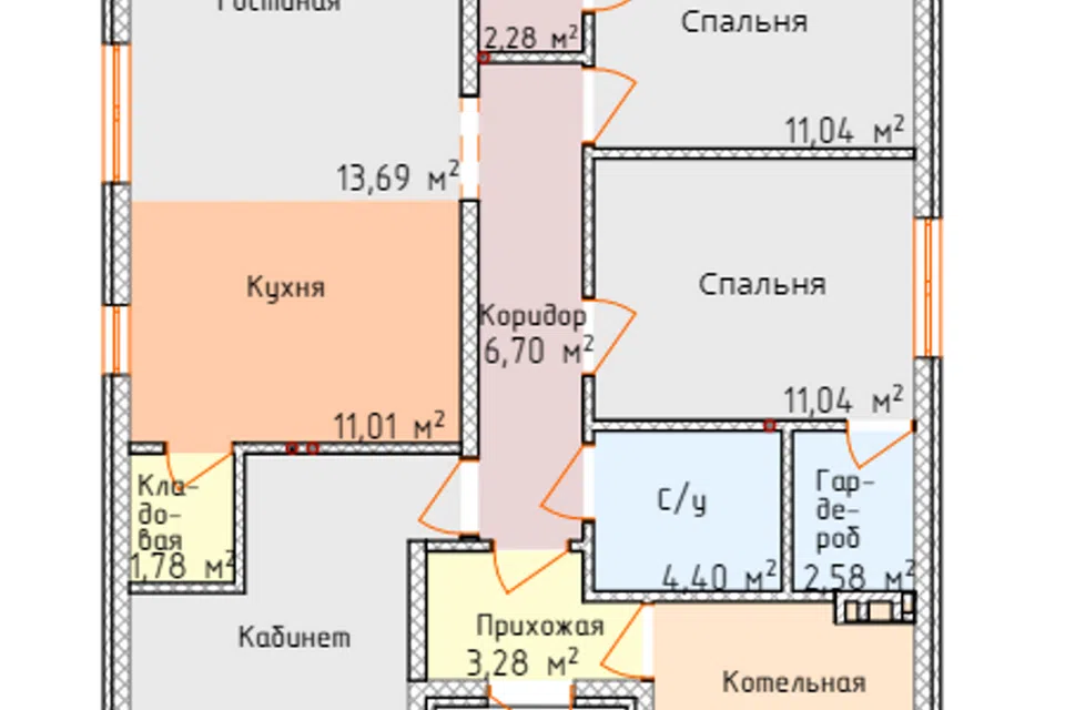 Проект дома Одноэтажный дом Тимофеевка из материала Керамзитобетонные блоки площадью
       83 м²,
       3 спальни,
       1 этаж