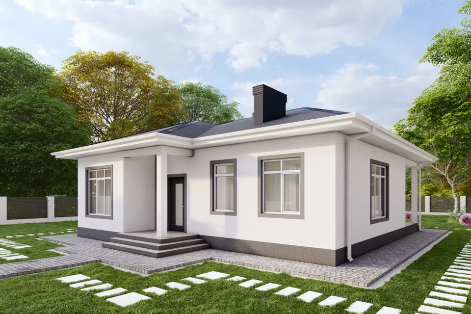 Проект дома Проект 169 из материала Кирпич площадью
105,61 м²,
3 спальни,
1 этаж