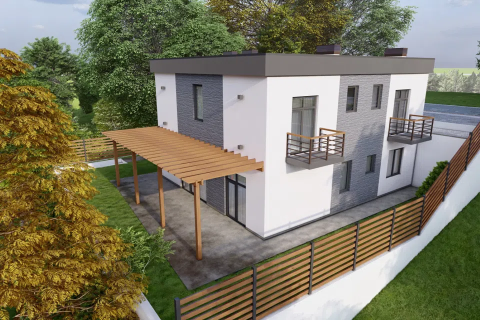 Проект дома Проект 120 из материала Кирпич площадью
188,4 м²,
7 спален,
2 этажа