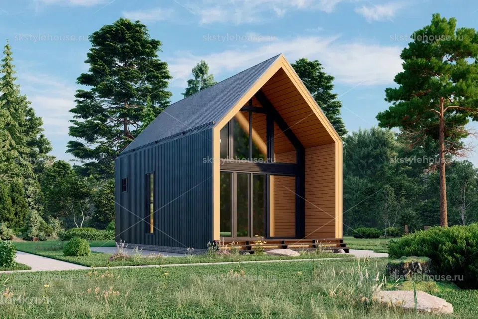 Проект дома Каркасный дом BARN SAUNA из материала Каркасный дом площадью
49,5 м²,
1 спальня,
2 этажа