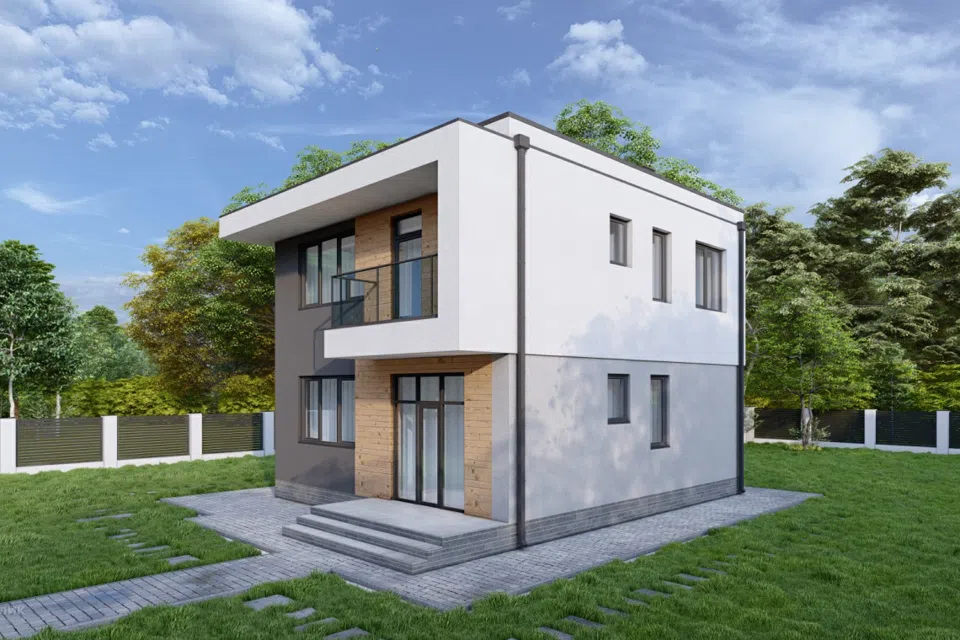 Проект дома Проект 139 из материала Кирпич площадью
86,85 м²,
4 спальни,
2 этажа