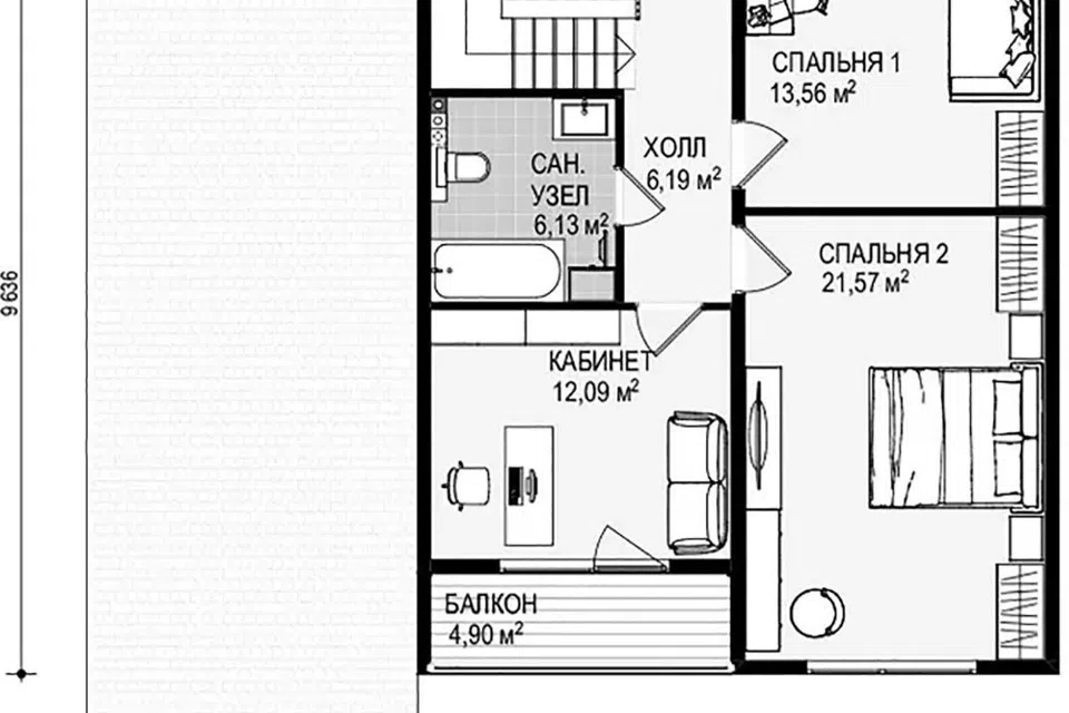 Проект дома Классик  из материала Газобетонные блоки площадью
       166 м²,
       3 спальни,
       2 этажа