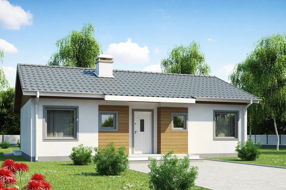 Проект дома Малой из материала Кирпич площадью
       90 м²,
       3 спальни,
       1 этаж