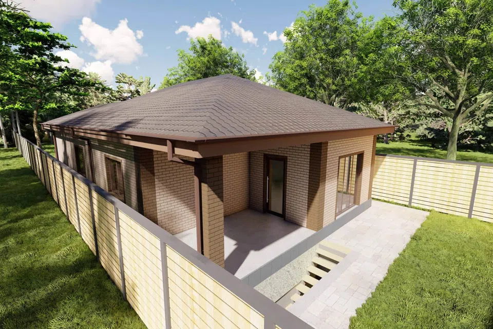 Проект дома Дом 5 из материала Кирпич площадью
       120 м²,
       3 спальни,
       2 этажа