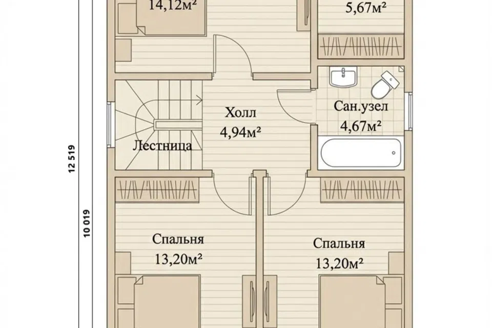 Проект дома Оккервилла из материала SIP-панели площадью 
       166 м²,
       4 спальни,
       2 этажа