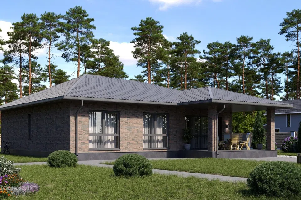 Проект дома КВ-1-150В из материала Кирпич площадью
       147,3 м²,
       3 спальни,
       1 этаж