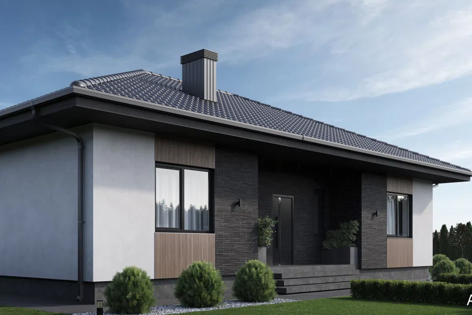 Проект дома дом 136м2 из материала Кирпич площадью
110 м²,
3 спальни,
1 этаж