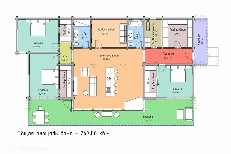 Проект дома Лапино из материала Клееный брус площадью
188 м²,
3 спальни,
1 этаж